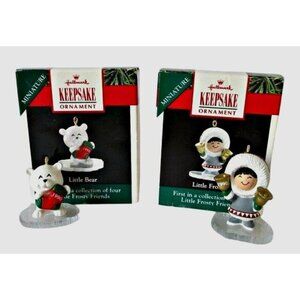 Hallmark Keepsake Ornament 1990 Little Frosty Friends Miniature Set